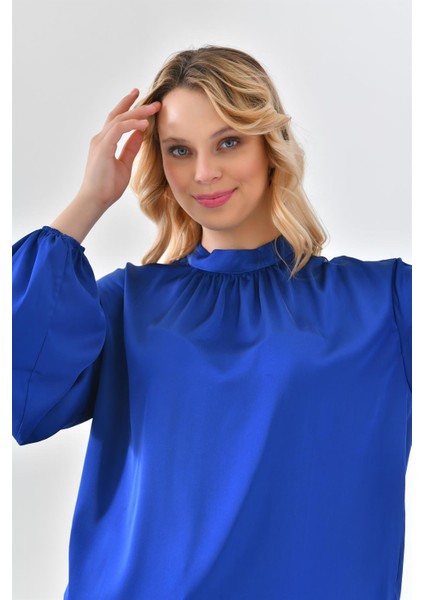 Kadın Tunik Saks Mavi 30523