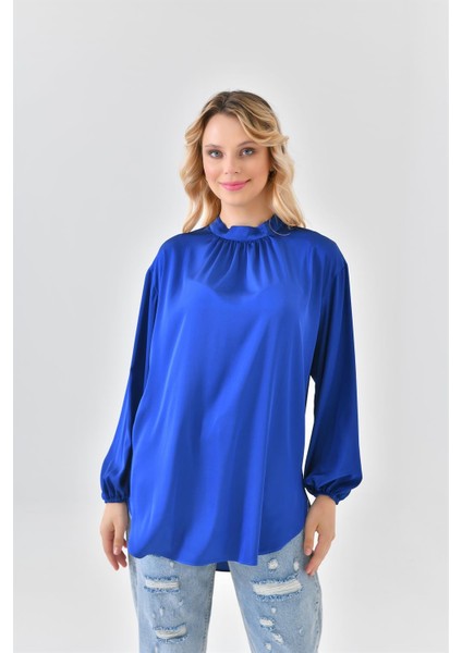 Kadın Tunik Saks Mavi 30523
