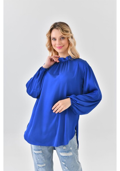 Kadın Tunik Saks Mavi 30523