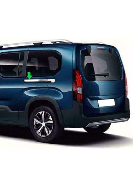 Peugeot Rifter Passanger Van Sürgülü Kapı Çıtası 2 Parça Paslanmaz Çelik 2019 >