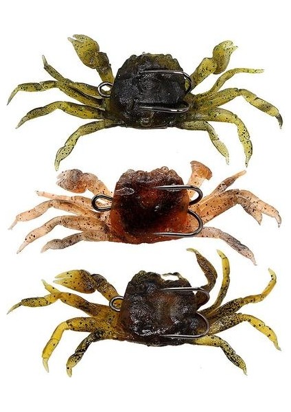 3'lü 10 cm 30 G Yumuşak Balıkçılık Lures Yengeç Yapay (Yurt Dışından)