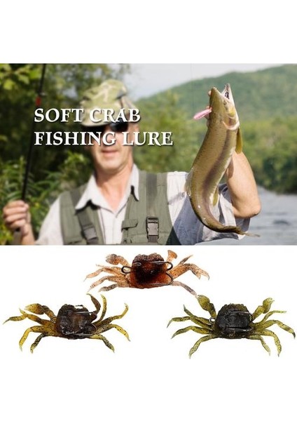 3'lü 10 cm 30 G Yumuşak Balıkçılık Lures Yengeç Yapay (Yurt Dışından) fiyatları