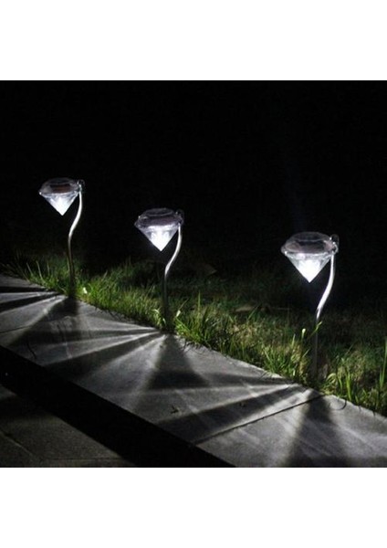 4'lü Açık LED Yol Lambası Elmas Işıkları Güneş Enerjisi Beyaz (Yurt Dışından) fırsatları