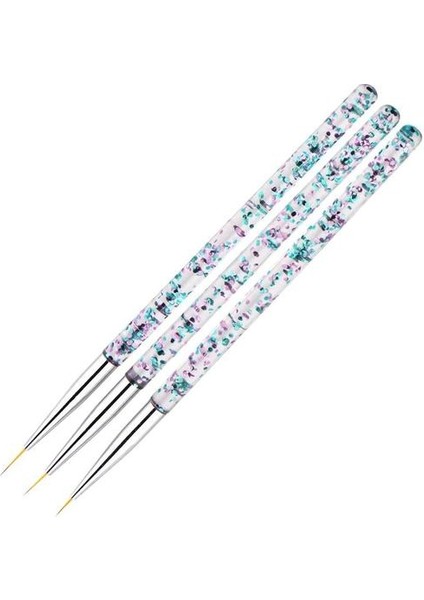 7/9 / 11MM Nail Art Liner Çizim Fırçası - Gümüş (Yurt Dışından)