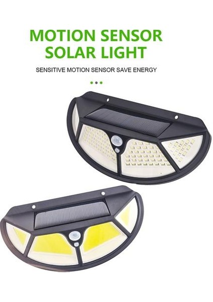Solar Duvar Lambası Dört Aydınlık Yüzey Insan Indüksiyon 102 LED (Yurt Dışından) fırsatları