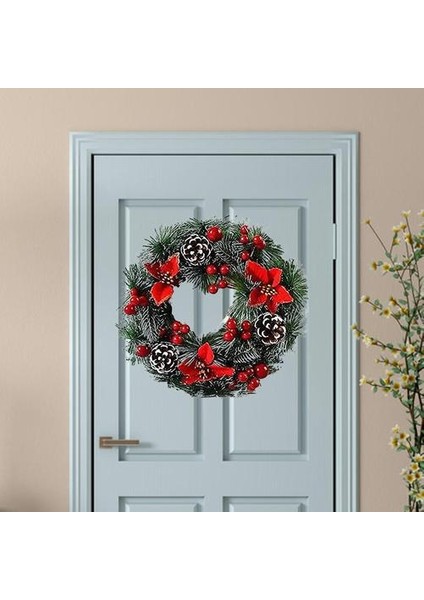 F Fityle 30 cm Yapay Noel Çelenk Renkli Duvar Pencere Çelenk Ev Dekor Çiçekler Için (Yurt Dışından) fırsatları