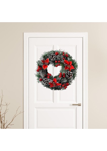 F Fityle 30 cm Yapay Noel Çelenk Renkli Duvar Pencere Çelenk Ev Dekor Çiçekler Için (Yurt Dışından) indirimleri