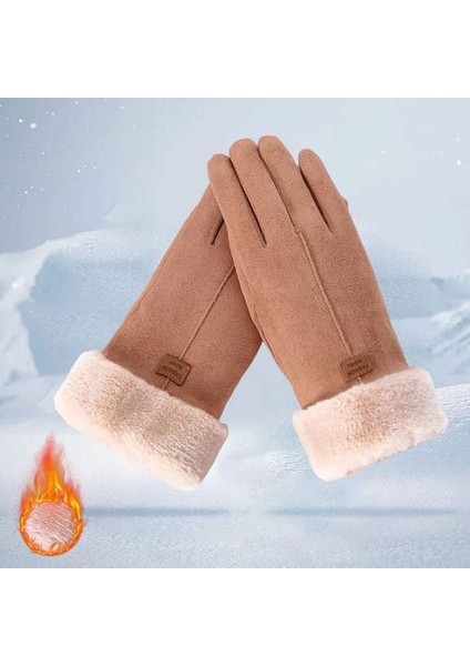 Kadın Eldiven Tam Parmak Mittens Kış Rüzgar Geçirmez Eldiven Bisiklet Yürüyüş Haki Için Haki (Yurt Dışından) modelleri