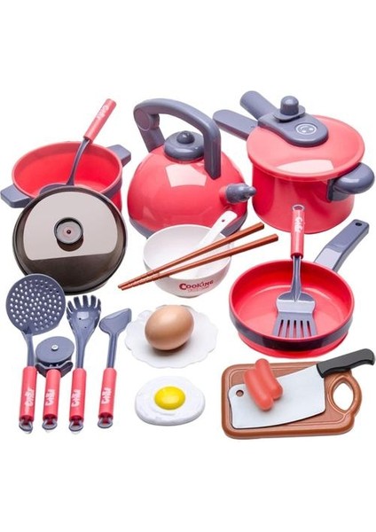 20 Adet / Takım Pretend Pot ve Tavalar Setleri Tencere Eğitici Oyuncaklar Çocuklar Için Kırmızı (Yurt Dışından) fiyatları