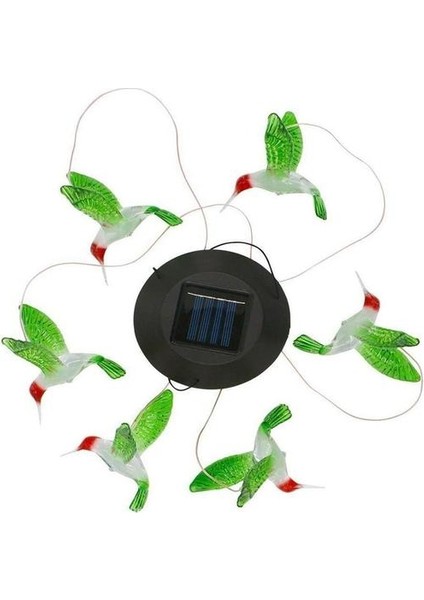 Açık Güneş Işığı 6 LED Sinek Kuşu Rüzgar Çanı Kelebek Renk Değişen LED Asılı Bahçe Lambası Veranda Sundurma Güverte Balkon Dekor (Yurt Dışından)