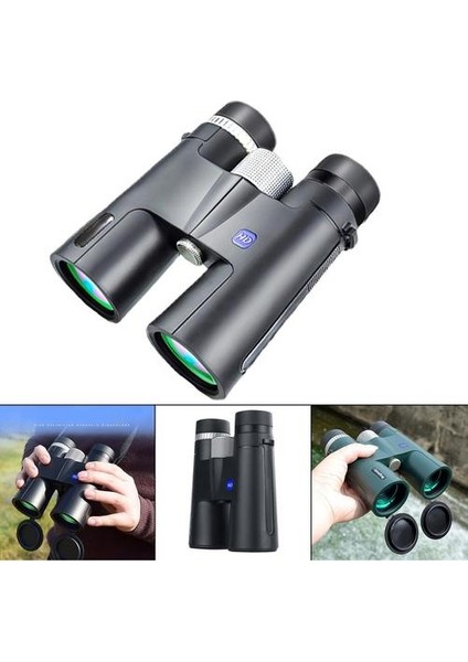 12X42 Dürbün Optik Lensler Telefon Teleskop Yetişkinleri Siyah (Yurt Dışından)