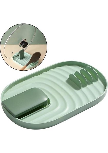 Sunnimix Mutfak Pot Kapak Dinlenme Raf Damla Pad ile Bpa-Ücretsiz Gereçler Tutucu Standı Raf Yeşil (Yurt Dışından) fırsatları