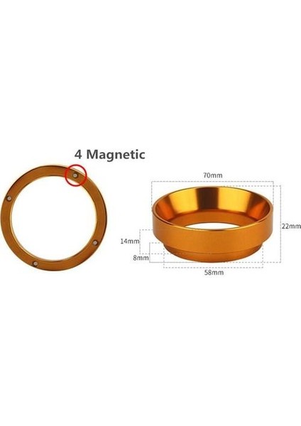 Sunnimix Alüminyum Kahve Dozu Intent Akıllı Espresso Dozaj Huni Gümüş (Yurt Dışından)