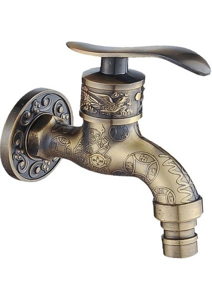 Duvar Çinko Alaşım Bibcock Bahçe Çamaşırhane Lavabo Bataryası Paspas Taps Bronz (Yurt Dışından)