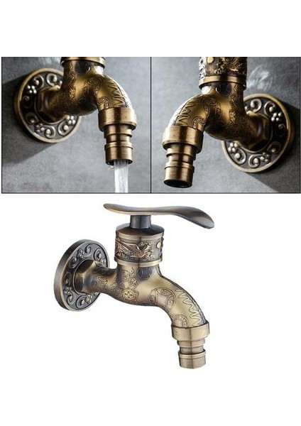 Duvar Çinko Alaşım Bibcock Bahçe Çamaşırhane Lavabo Bataryası Paspas Taps Bronz (Yurt Dışından) fiyatları