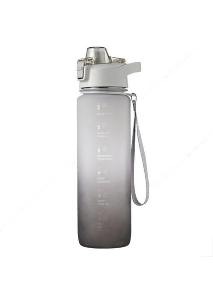 1000ML Taşınabilir Spor Su Şişesi Silver Gray (Yurt Dışından)