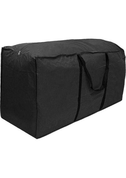 Bahçe Mobilya Saklama Çantası Yastık Döşemeli Koltuk Koruyucu Kapak Kılıfı 173X76X51 Siyah (Yurt Dışından)