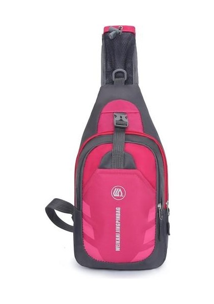 Erkek Kadın Sling Sırt Çantası Göğüs Crossbody Çanta (Yurt Dışından)