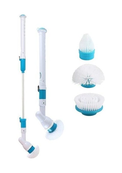 Elektrikli Şarj Edilebilir Banyo Temizlik Fırça Seti - Mavi (Yurt Dışından)