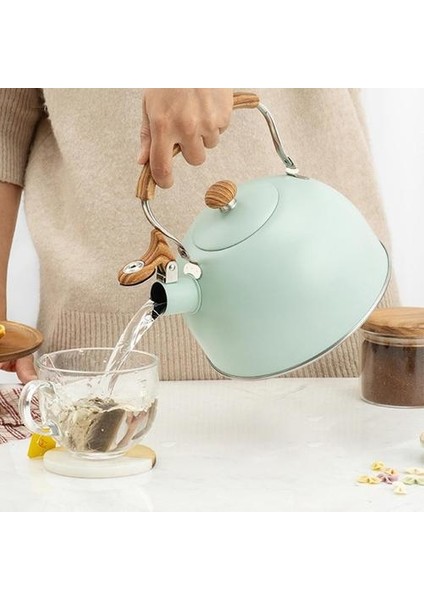 2.5l Büyük Kapasiteli Su Isıtıcısı Çay Demliği - Açık Yeşil (Yurt Dışından) fırsatları