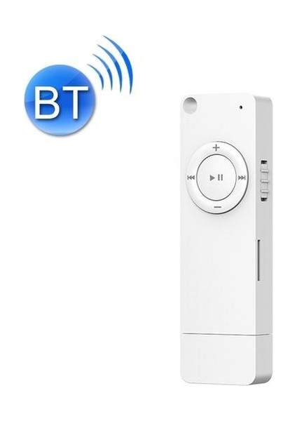 XT02 U Disk Tarzı Mp3 Müzik Çalar, Hafıza Kapasitesi: Bluetooth Seti (Beyaz) (Yurt Dışından)