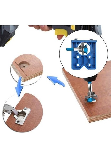 35MM Dolap Menteşe Jig Sondaj Delik Açacağı Matkap Bulucu Kılavuzu Dıy Araçları Mavi (Yurt Dışından) modelleri