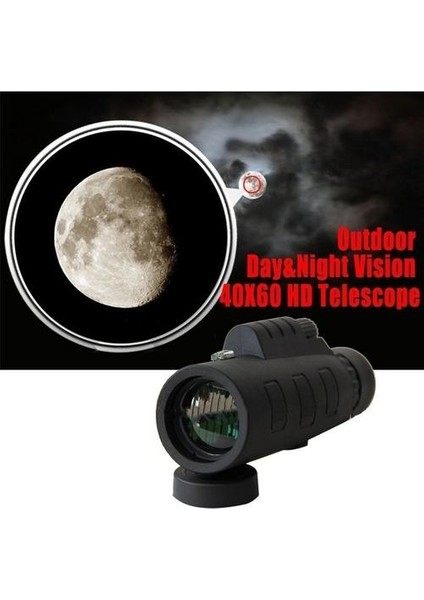 Dış Mekan Yürüyüş Teleskobu Için Tripod Klipsli Hd Optik Monoküler 40X Yakınlaştırma (Yurt Dışından)