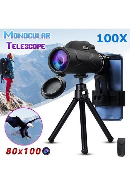 Outdoor Için 100X Tripodlu Su Geçirmez Teleskop - Siyah (Yurt Dışından) fırsatları