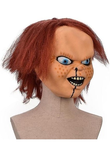 2021 Chucky Maskesi Çocuğun Oyun Kostüm Masques Ghost Chucky Maskeleri Korku Yüz Lateks Maskarilla (Yurt Dışından)