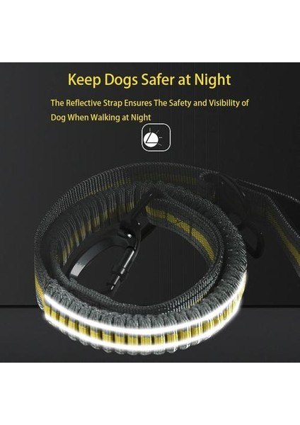 Ldlc QS-079 Yansıtıcı Naylon Geri Çekilebilir Elastik Köpek Emniyet Kemeri Yavru Araba Güvenlik Halat Yürüyüş Tasma Orta Büyük Pet - Sarı (Yurt Dışından) fırsatları