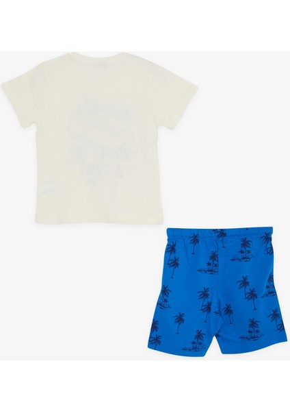 Macawı Erkek Çocuk Şortlu Takım Eğlenceli Balina Baskılı 1.5-5 Yaş, Krem fiyatları