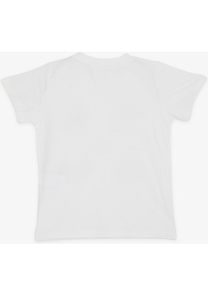 Girls & Boys Erkek Bebek Tişört Havalı Mükemmel Dostlar Temalı 9 Ay-3 Yaş, Ekru fiyatları