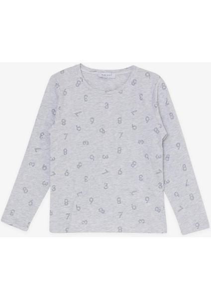 Macawı Erkek Çocuk Pijama Takımı Rakam Desenli 1.5-5 Yaş, Açık Gri Melanj modelleri