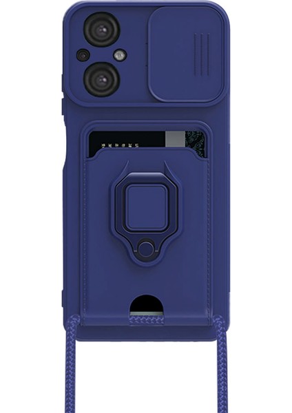 Xiaomi Poco M5 Kılıf Zuma Kartvizitli Yüzüklü Silikon - Lacivert 300099 fiyatları