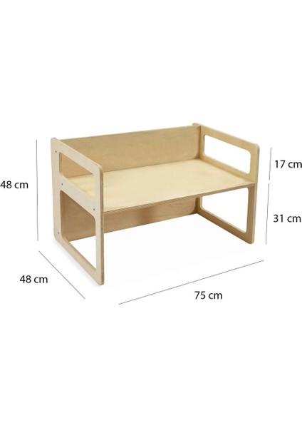 Alsa Ahşap Çocuk Aktivite  Çalışma Masası/Oturma