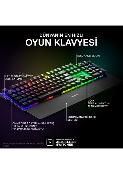 Apex Pro UK - Ayarlanabilir Omni Switch Mekanik Oyuncu Klavyesi