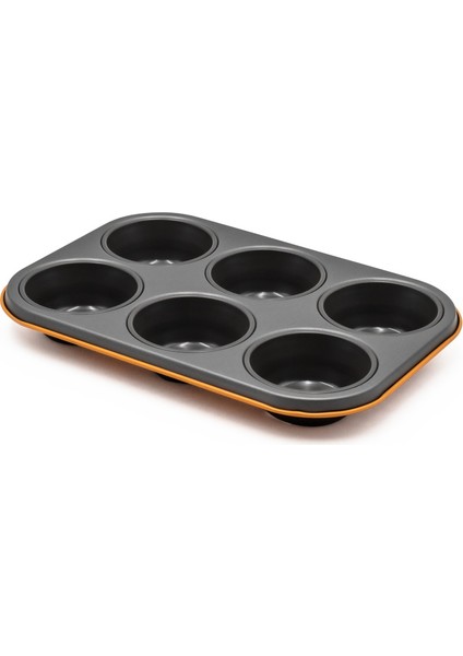 6'lı Muffin Kalıbı Turuncu