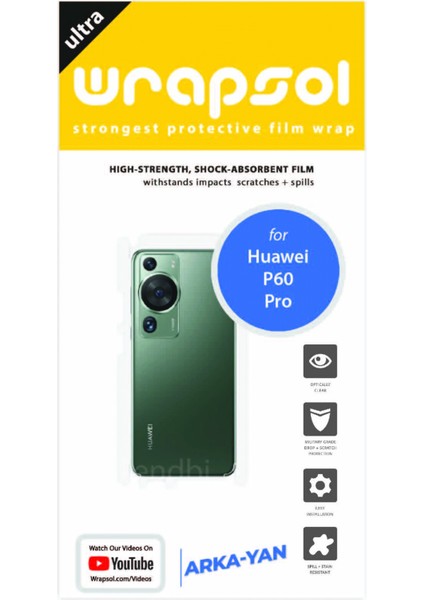 Huawei P60 Pro Arka ve Yan Kaplama Tam Kaplayan Poliüretan Film