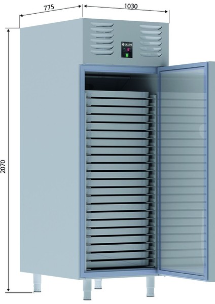 Dik Tip Patisserie Dondurucu - 1 Kapılı - 40X60 cm Tepsi Kapasiteli