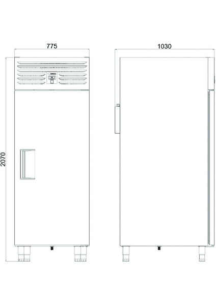 Dik Tip Patisserie Dondurucu - 1 Kapılı - 40X60 cm Tepsi Kapasiteli fiyatları