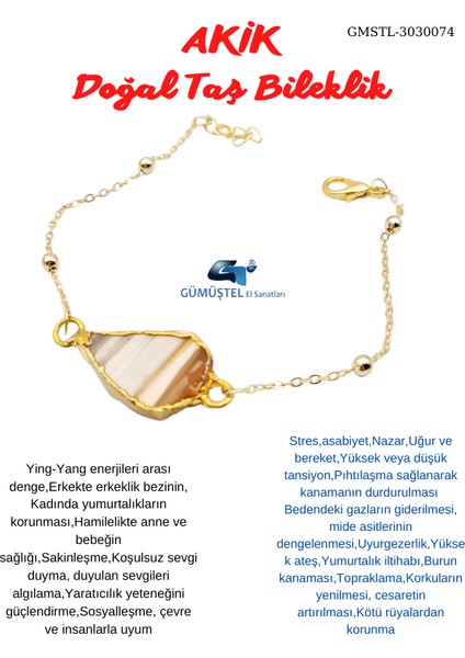 Doğal Işlenmemiş Akik Taşı Bileklik Tasarım Sevgiliye Anneye Hediye Sürpriz Hediyeli