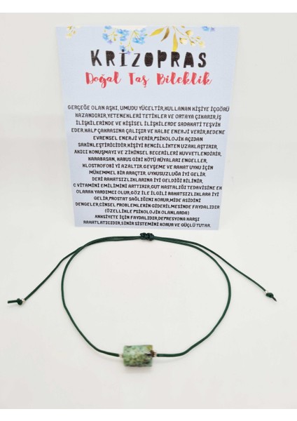 Krizopras Doğal Taş Bileklik Aaa Kalite