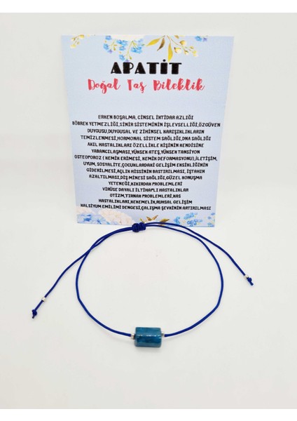 Apatit Doğal Taş Bileklik Aaa Kalite