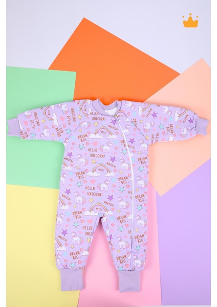 Begisa Elyaf Dolgulu 2.5 Tog Unicorn Desen Çocuk Uyku Tulumu 23506