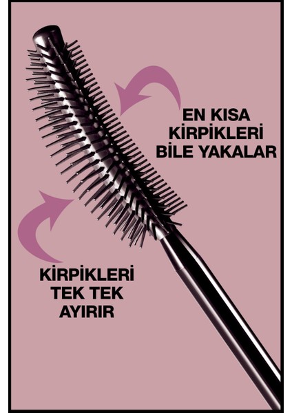 Maybelline New York Lash Sensational Yelpaze Etkili Intense Black Maskara Mini Falsies Surreal Maskara Hediyeli