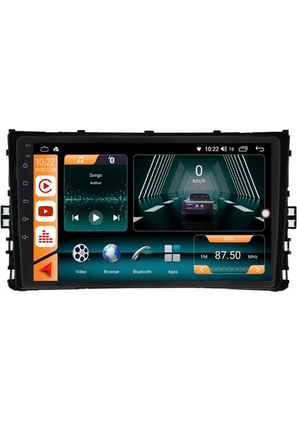 Vw Polo Android 12 Multimedya Carplay 8gb Ram + 128GB HDD Navigasyon Ekran