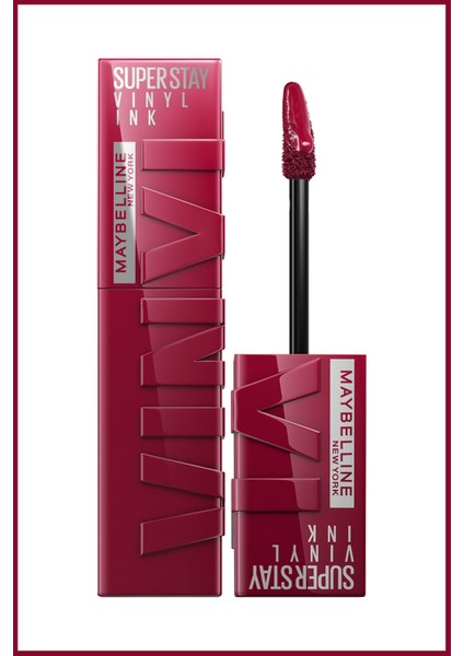 Maybelline New York Super Stay Vinyl Ink Likit Parlak Ruj 30 Unrivaled Mini Falsies Surreal Maskara Li