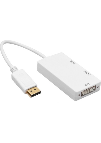 5056 Displayport To HDMI VGA DVI Çevirici Dönüştürücü Adaptor