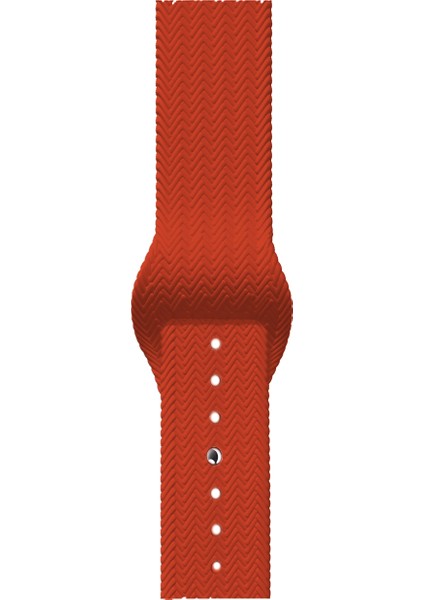 42-49MM Yeni Nesil Apple Uyumlu Akıllı Saat Kordonu Silikon Turuncu