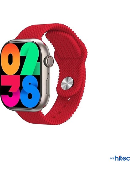 42-49MM Yeni Nesil Apple Uyumlu Akıllı Saat Kordonu Silikon Kırmızı fiyatları